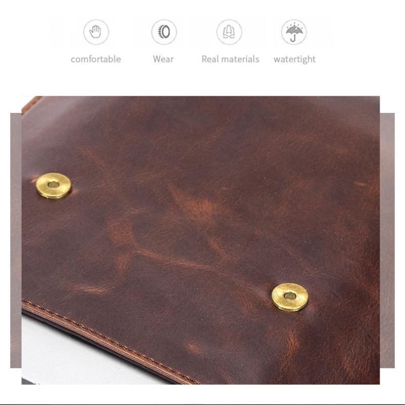 High Quality Genuine Leather Shoulder Bag Men's Fashion Crossbody Bag Crazy Horse Cowhide Messenger Bag Daily Small Satchel