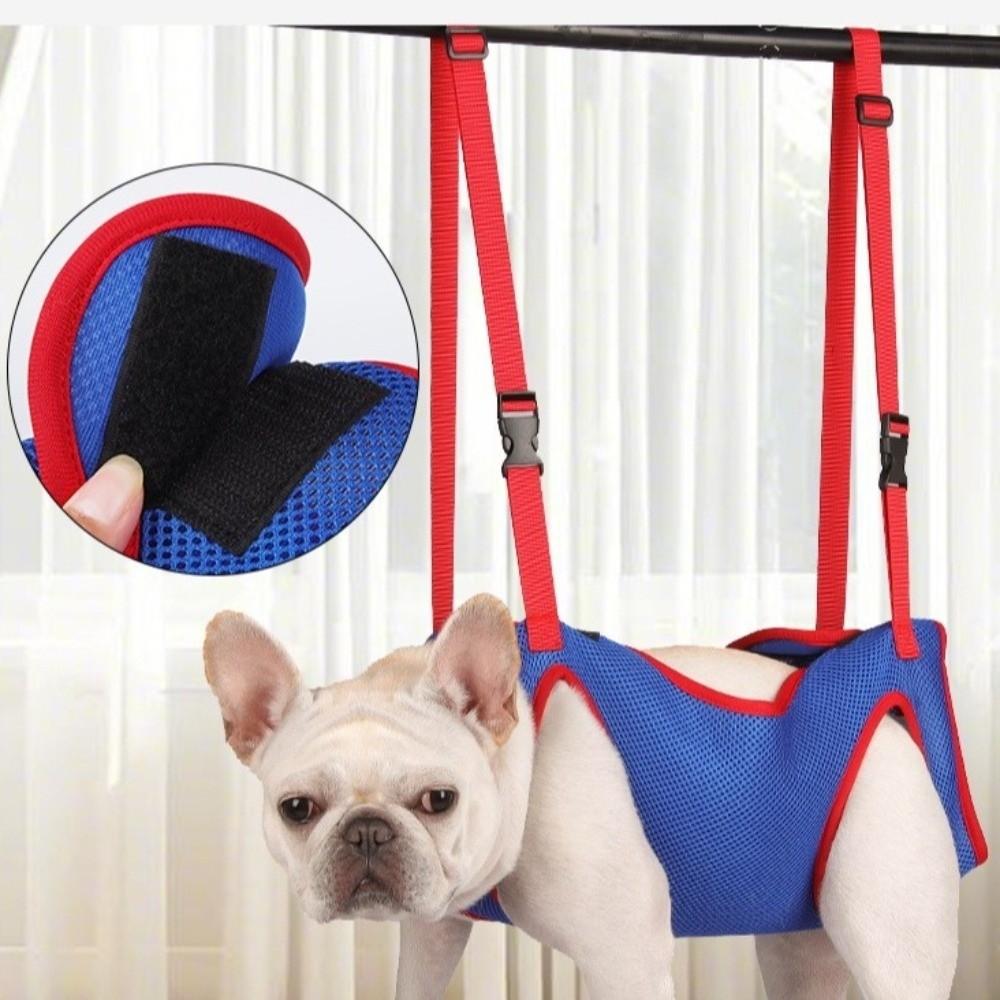 Adjustable Pet Nail Trimming Hammock Breathable Mesh Dog Trimming Restraint Bag  For Cleaning