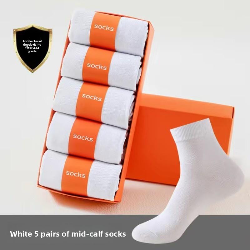 Meier Socks, men's gift box, medium tube socks, cotton socks, business gift-giving, breathable and comfortable sweat-absorbing sports stockings