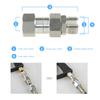 Pressure Washer Accessory 3/8'' NPT Male Thread Fitting/M22 14mm Swivel Joint Stainless Steel Quick Connector Rustproof