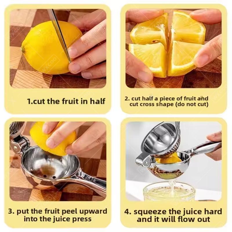Lemon Squeezer Manual Citrus Juicer Stainless Steel Lime Squeezer Lemon Juicer Squeezer Lemon Pressing Juicer Easy  to Clean