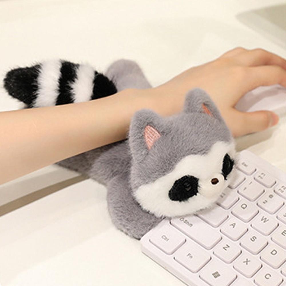 Animals Raccoon Plush Toy Wrist Pad Animal Plush Doll Desk Ornament Sitting Animals Plush  Children