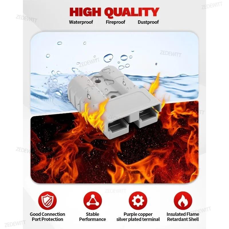 For Solar RV Car Equipment 50A Anderson Style Plug DC Connector Battery Charger Power Tool Electronic Accessories