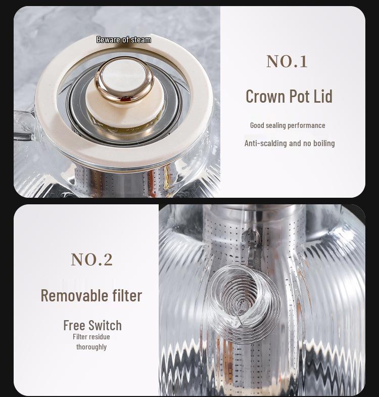Glass Multi-Functional Automatic Tea Kettle with Heat Preservation