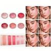 5 Colour Blush Powder Palette Eyes Cheeks Lips 3 in 1 Face Pearlescent Blush Cream Highlighter Contouring Powder Matte Eyeshadow Baked Powder