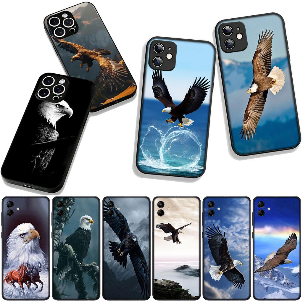 Cover for Samsung Galaxy A25 A37 A57 A12 A14 A31 A41 A50 A51 A70 A71 A72 A21S A04 M15 Note 20 9 8 10 Phone Case Bald Eagle Cute