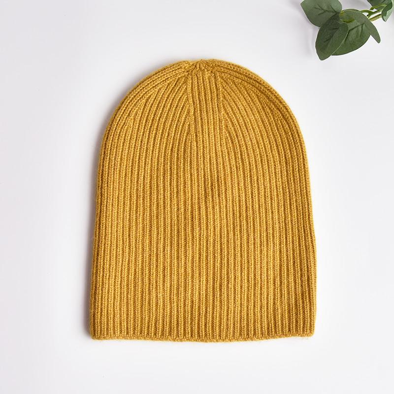 Custom Winter Wool Knitted Beanie for Women Men Unisex Warm Cuff Beanie High Quality Plain Beanies Factory