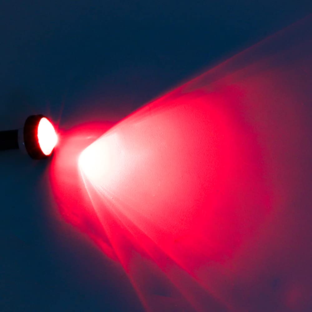 X-STYLE LED Daylight, Eagle Eye, 0.9 inches (22 mm), Red, 12 LED Bolt-shaped, Cow