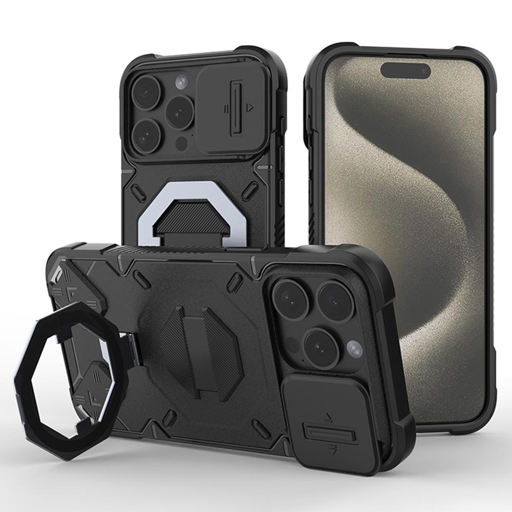 

Чехол для iPhone 15 Pro Max, совместимый с MagSafe, из ПК+ТПУ, с подставкой, чехол для телефона с ремешком A