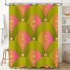Modern Bathroom Shower Curtain Vivid Graphic Print with Yellow Green Pink Circles Waterproof Fabric for Bath Decorations – Easy