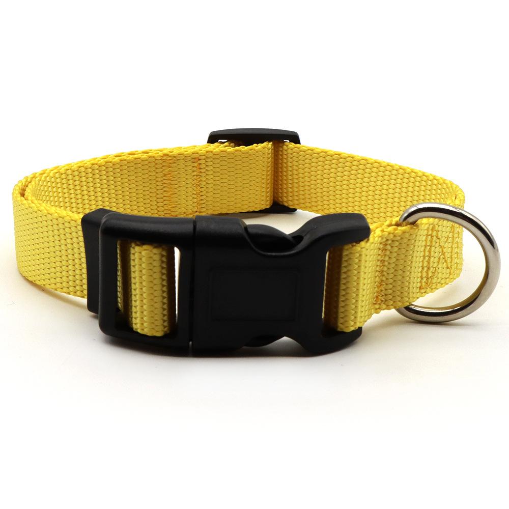 Macaron Color Nylon Pet Supplies with Double D Buckle for Dog Training Adjustable Dog Walking Collar Leash Set