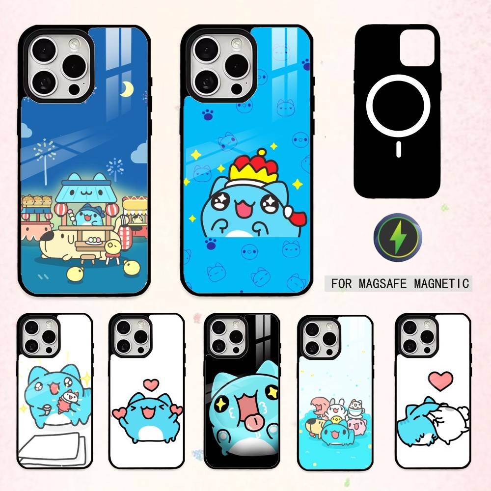 C-Capoo W-Whimsical B-Bugcat Phone Case For iPhone17,16,15,14,13,12,11 Plus,Pro Max Magnetic For Magsafe Wireless Charging
