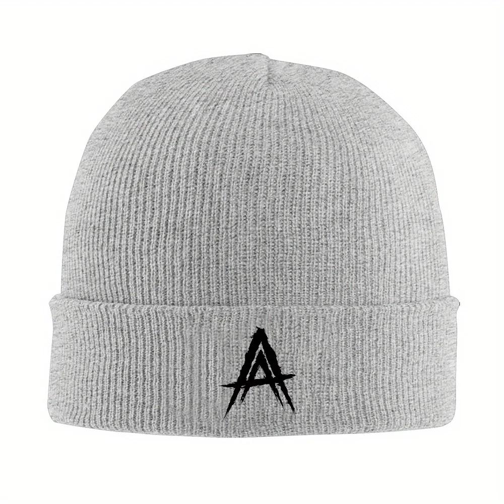 Neue PC Anuel AA Mützen Radeva Logo Strickmütze Unisex Damen Trendige Warme Weiche Beanie Mützen Frühling Outdoor Muster Kappe