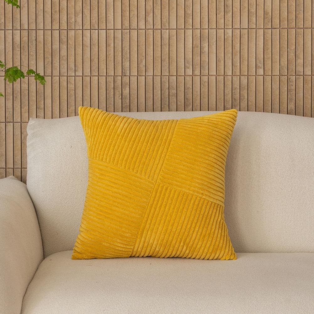 Corduroy Throw Pillow Cover Geometric Pattern Pillowcase Boho Textured Corduroy Pillow Covers for Farmhouse for Sofa Room