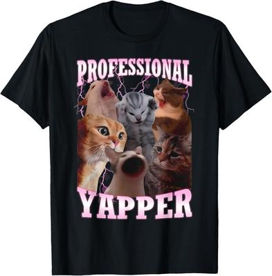 Professioneller Quassler Katze Meme Lustig Seltsam Spezifische Katzen Humor Unisex T-Shirt