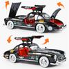 1/18 Benz 300SL Vintage Alloy Luxy Sports Car Model Diecast Metal Classic Retro Vehicles Car Model Sound and Light Childrens Toy Gift