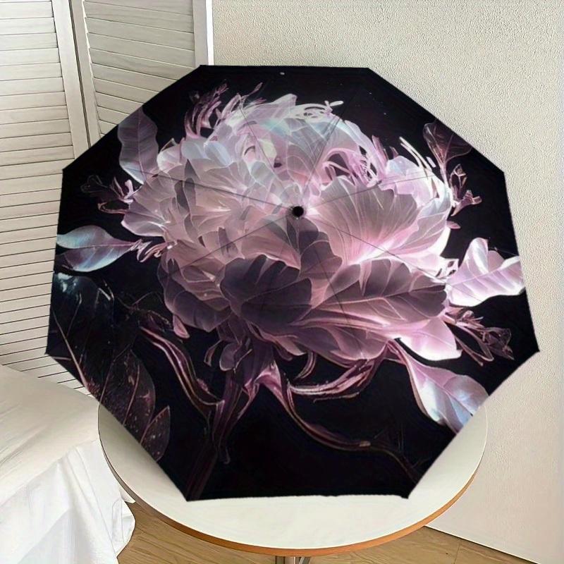 1pc Floral Fantasy Print Umbrella Multi-functional Umbrella Umbrella for Men & Women, Valentine s Day Anniversary Gift0818166