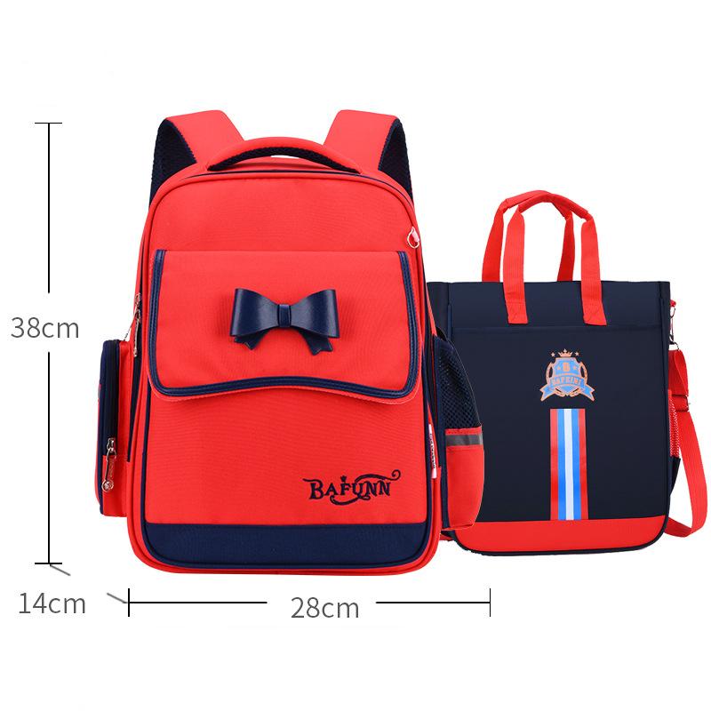 Breathable Lightweight Backpack Primary School Girls Children Cute Bowknot School Bag