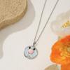 304L Stainless Steel Necklace with Enamel Fish Pendant - Gold & Silver Two-Tone Design