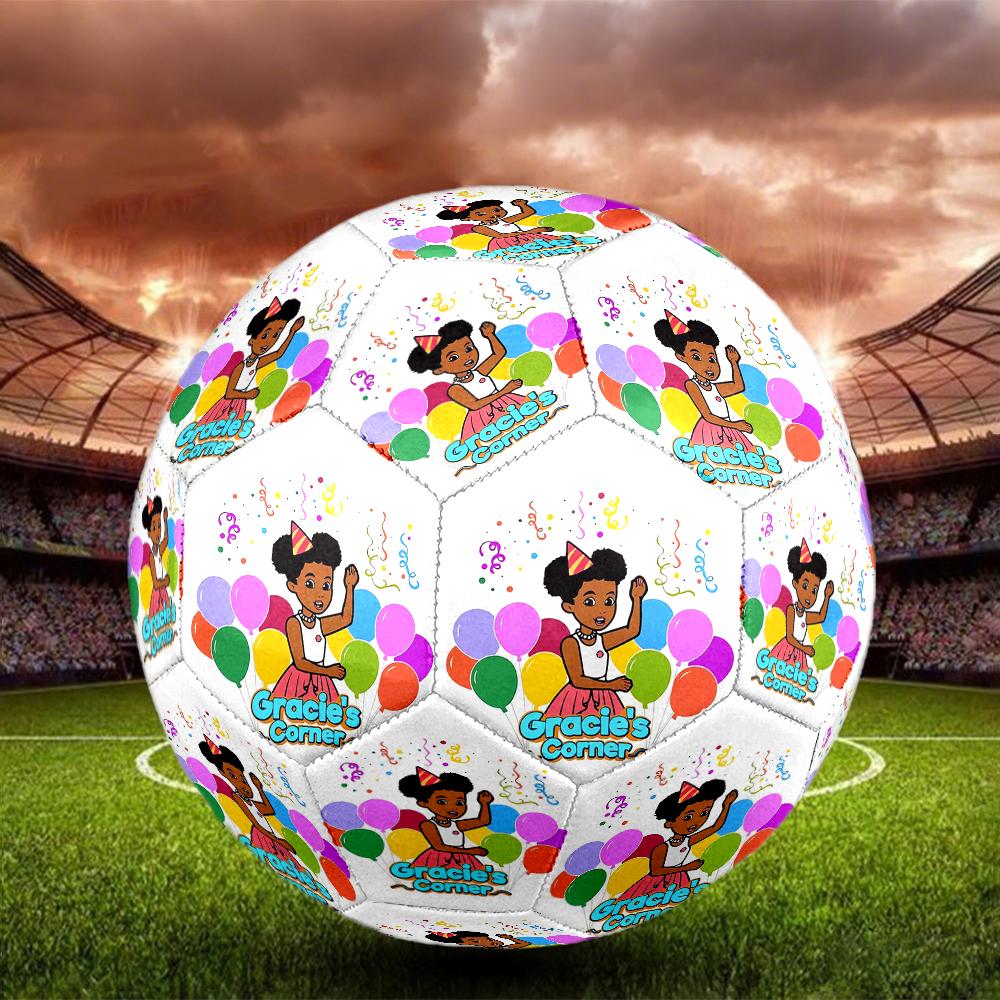 Gracie's Corner Theme Size 5 Soccer Ball, Suitable for Both Indoor and Outdoor Matches, a Gift Suitable for Everyone.