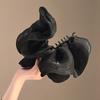 Elegant Hair Barrettes Soft Pleated Chiffon Flower Banana Hair Clips Anti Slip Holder Women Daily Wedding Party Hair Accessories