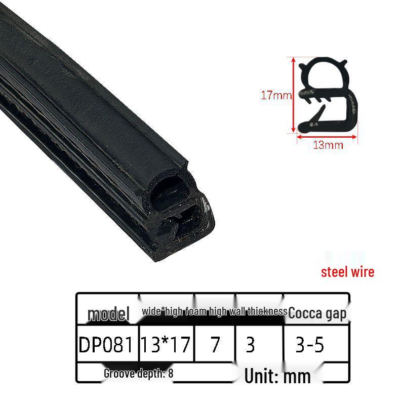Customizable EPDM U-Shaped Rubber Sealing Strip for Electrical Cabinets and Car Doors