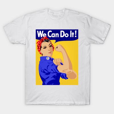 T-shirt femme « We Can Do It » imprimé Harajuku Kawaii, t-shirt d'été à manches courtes pour femme