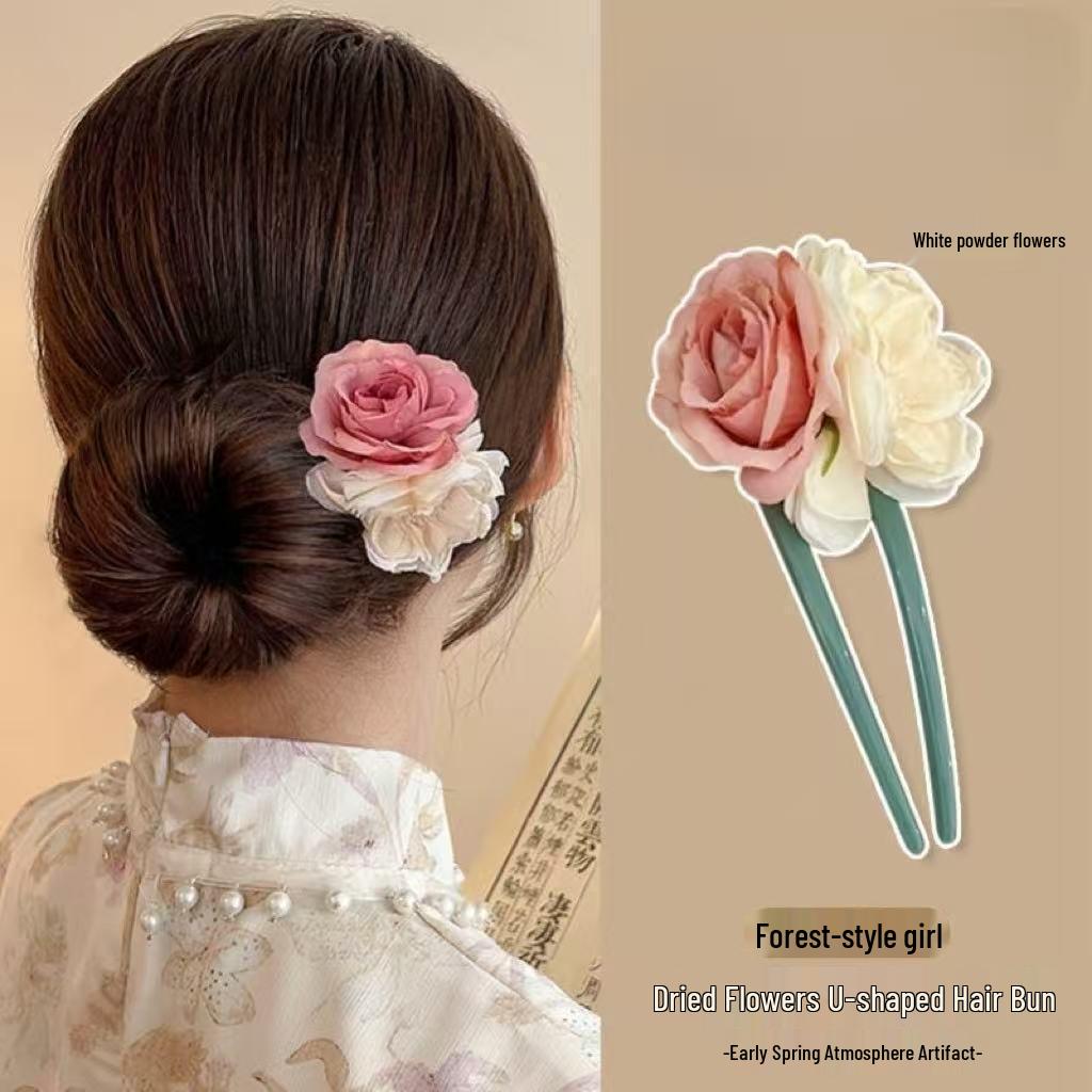 Sandalwood Women's Hairpin: Elegant Modern-Chinese Style Wooden Updo Stick