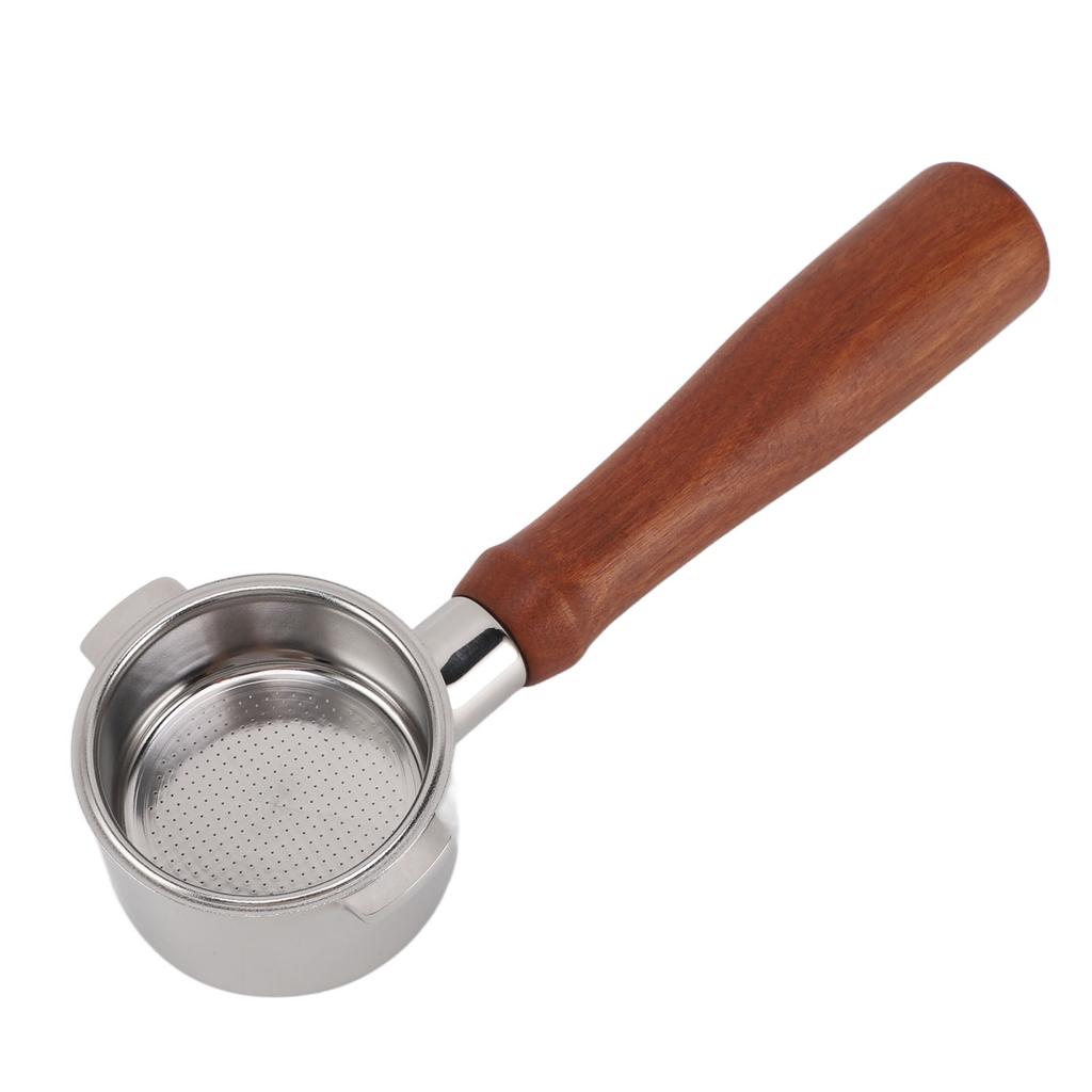 51mm 2 Ears Coffee Bottomless Portafilter 304 Stainless Steel Bottomless Portafilter with Wood