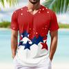 Summer Men's Popular T-shirt Printed V-neck Short Sleeved T-shirts