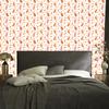 Rabbits Wallpaper White, Cream and Peach for Living Room and Bedroom 50x1000