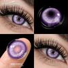 Eyeshare 2pcs Cosplay Gray Contact Lenses Cos Ex Machina Accessories Anime Role Playing Makeup Lens Red Crazy Softlens
