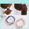 Korean Version Of The Three-strength Rubber Band High-elastic Pearl Head Rope For Women And Girls