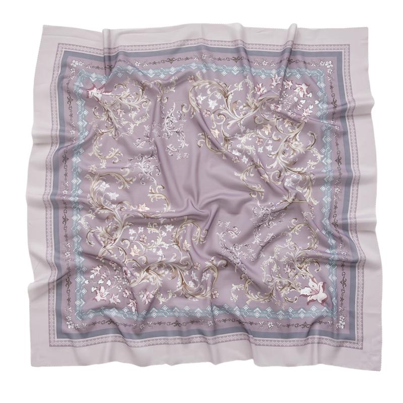 48Colors Malaysia Tudung Bawal Flower Print Hijab Laser Cut Edge Headscarf Premium Cotton Voile Soft Fashion Muslim Square Scarf