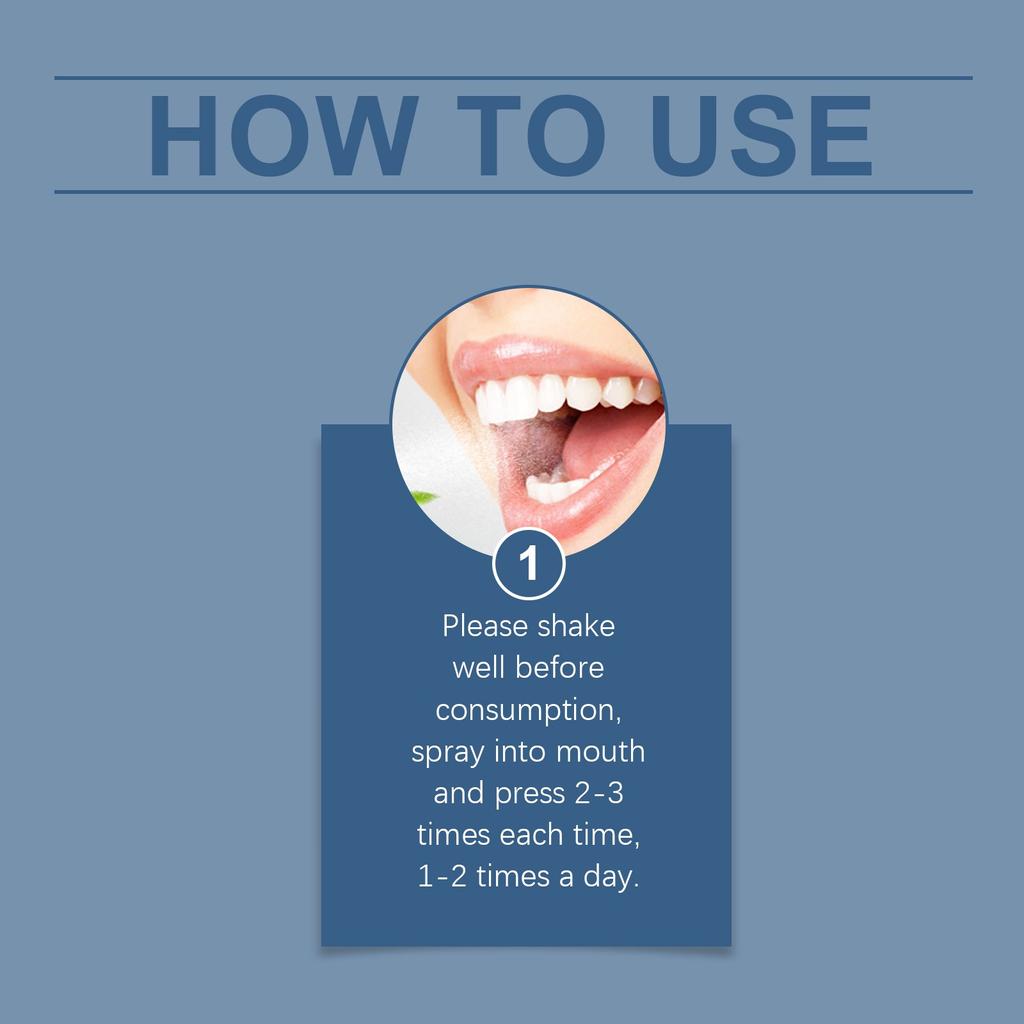 Oral Solution Spray, frisk pust, rene tenner, omsorg for munnhygiene, Fresh Spray 30ml