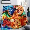 Coperta in Flanella con Fantasia Charmander, Alta Qualità, Confortevole per Tutte le Stagioni, Decorazione per la Casa, Calore e Comfort, Perfetta per Regali.