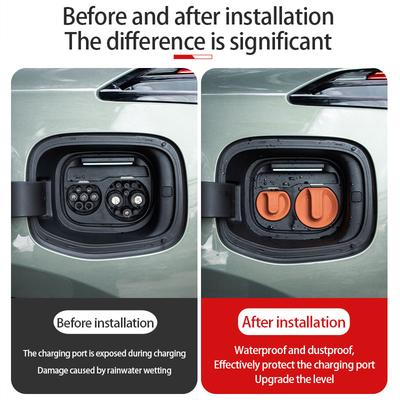 2pcs For ZEEKR 001 2025 2025 2025 Charging Port Protective Cover Silicone Magnetic Suction Integrated Style Charging Protection