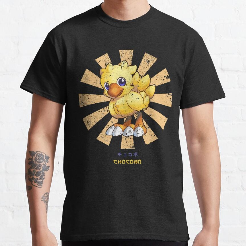New Team Final Fantasy Moogle Chocobo Tonberry Cactuar Rpg Game Square Enix Geek Nerd T Shirts Men's Cotton Clothes Gift Idea