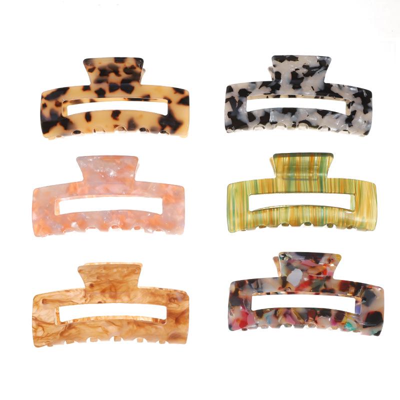 Korean-Style Temperament Square Acetate Hair Clip for Women - Large Ponytail Accessory