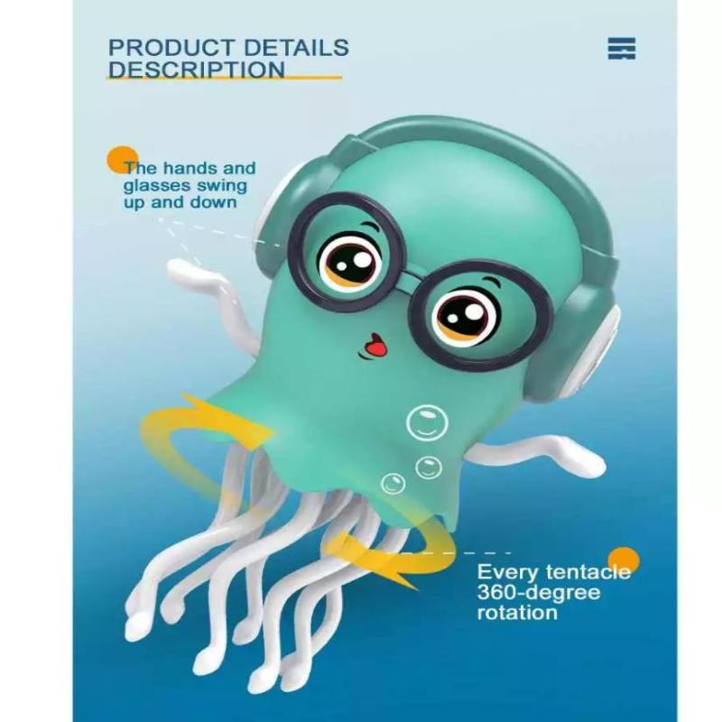 Dancing Jelly Fish Toy Smart Tentacle Explorer With Led Lights Music Automatic Obstacle Sensor Toy