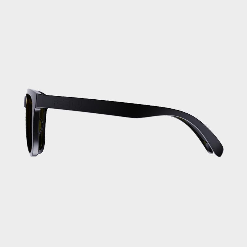 Pilli Neon Sports Sunglasses L Size (Shiny Black Yellow Tint)