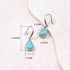 New Style Ethnic Style Turquoise Water Droplet Pendant Earrings for Women's Natural Stone Earrings