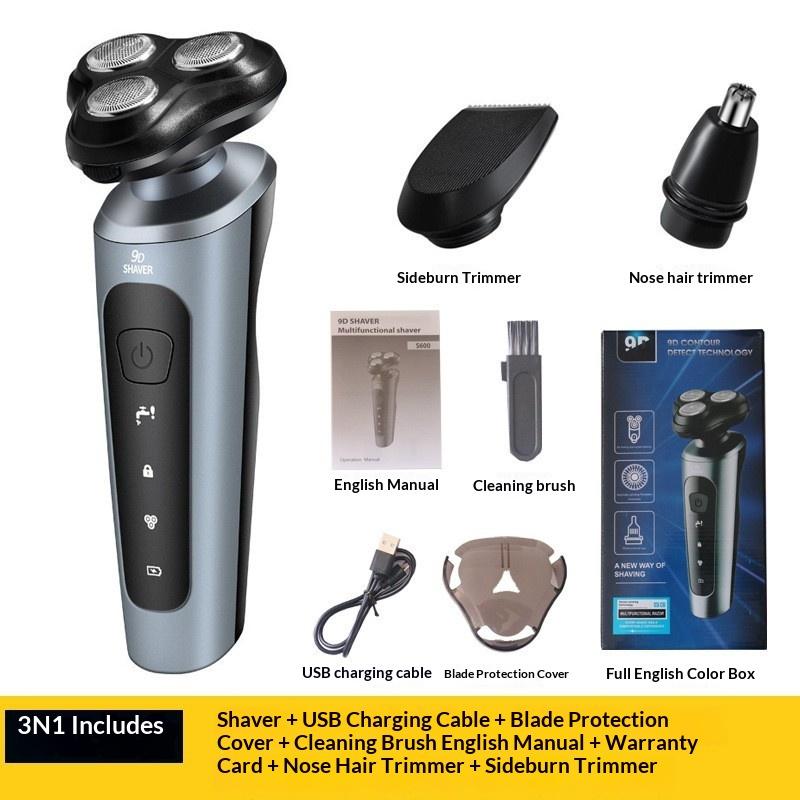 Waterproof Electric Shaver Wet Dry Shaving Usb Charging Portable For Travel Business Trip Daily Home Use