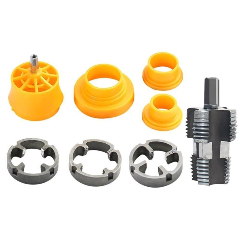 

Efficient Electric Drill PVC Pipe Threading Maker Kit Offers 3 Die Size for Quick and Precise Home Improvement Projects 1