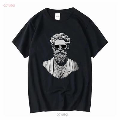 Marcus Aurelius Stoizismus T-Shirt Zen Buddha Zitat Lustig Für Sie Damen Philosophie Denk Tief Achtsamkeit Vintage Gewaschen