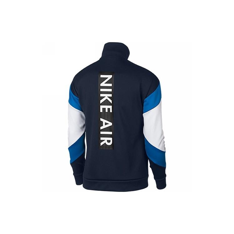 Nike Stand Collar Sports Splicing Colorblock Training Gym Jacket Navy Blue Dark blue Men s AJ5322-451 L