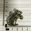 Messing Mausfalle Pfirsich Mini Ratte Schreibtischdekoration Bronze Kawai Tier Metallfigur Traditioneller Chinesischer Tierkreis Retro Ornamente
