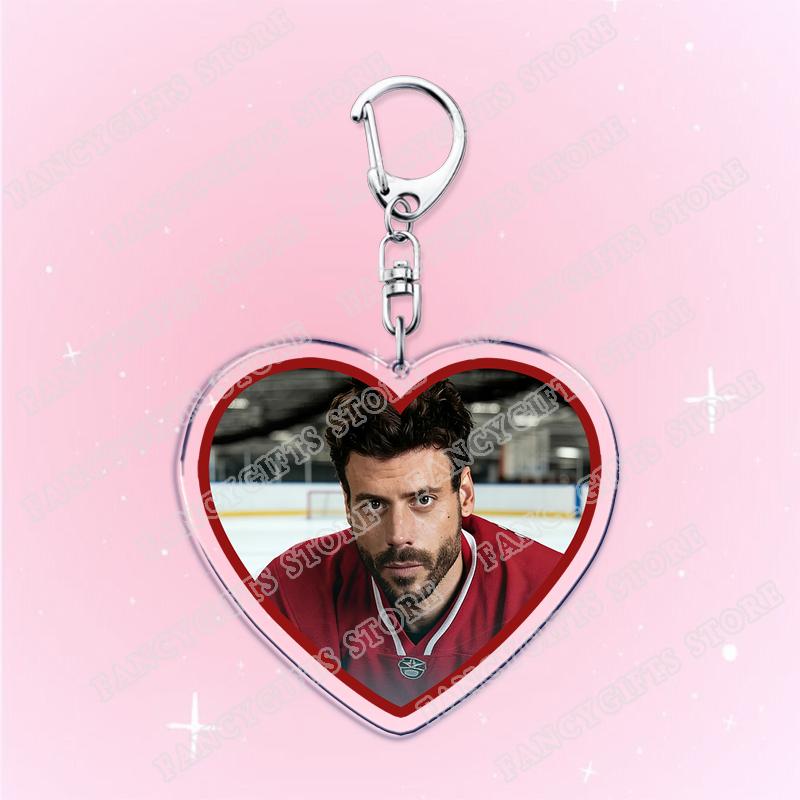 Heated Rivalry BL TV Show Heart Keychain for Accessories Shane Hollander Ilya Rozanov Love Keyring Jewelry Fans Friends Gifts