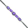 Natural Amethyst Bracelet: 925 Sterling Silver Chain, Purple Jewelry