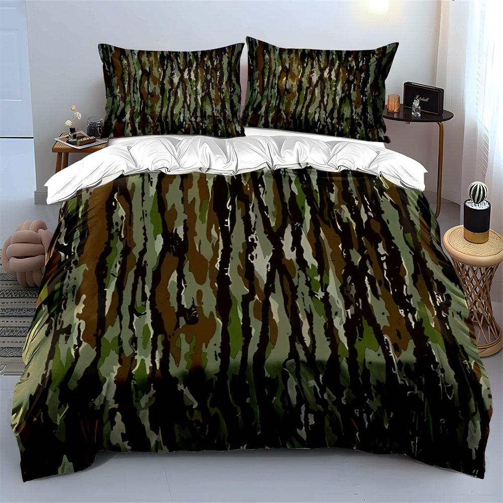Set da esterno mimetico a tre pezzi, Decorazione per camera da letto per bambini e adulti, Squisito set da letto a tre pezzi, Regalo